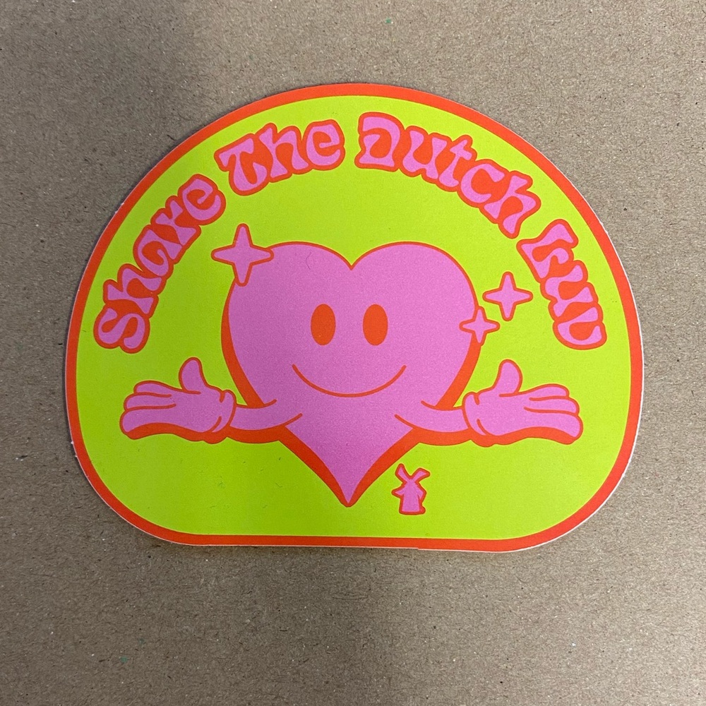 Dutch‎ Bros Share The Dutch Love Sticker! Can be bought alone, or 3 for $15!